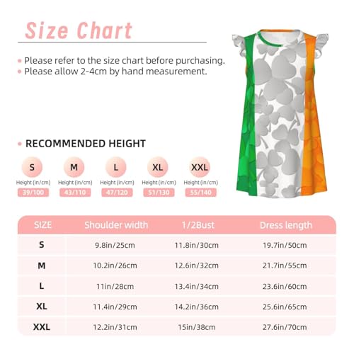 Augenstern Flutter Sleeve Nightgown Irish-Flag-Shamrocks Soft Sleepwear Nightdress3