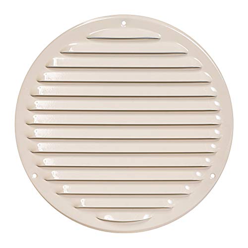 Ø 160mm Grille de Ventilation avec Moustiquaire - Grilles d'aération en Métal - Acier, Beige