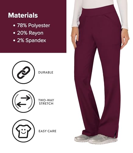 Image of Cherokee Women Scrub Pant with Straight Leg Pull-on Pant Medical Bottom with 4 Pocket & 2-Way Stretch Fabric - WW110