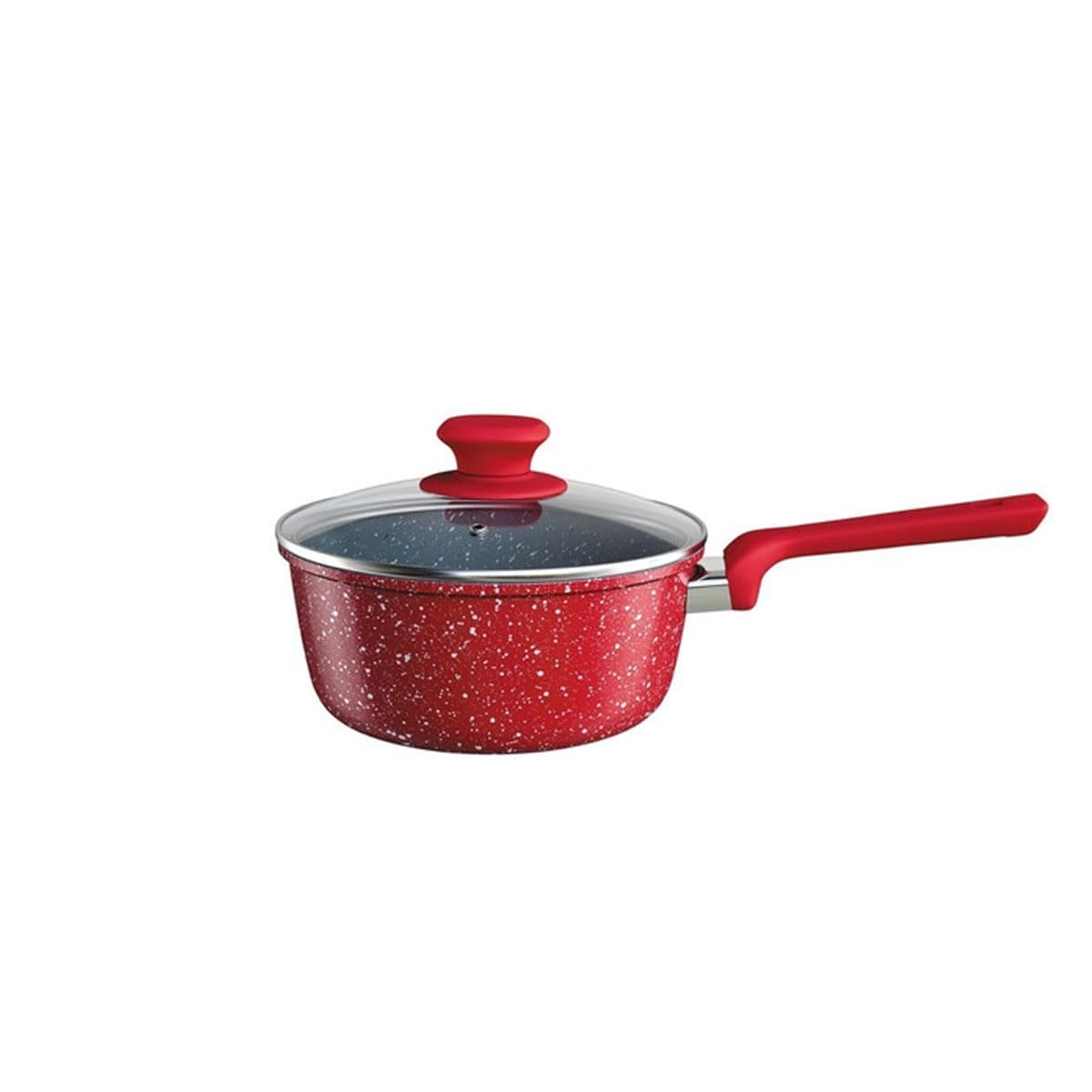 Euro Home - Panela 18 cm de Alumínio com antiaderente ColorStone Volcano - ALU8457-VO