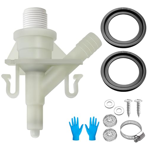 Image of 3 Pack Upgraded Leak Proof 385311641 RV Water Valve Replacement Kit with 385311658 Flush Ball Seal Compatible with Sealand Dometic 300,301,310,311,320,321 RV Toilets,Camper Pedal Flush Marine Toilet