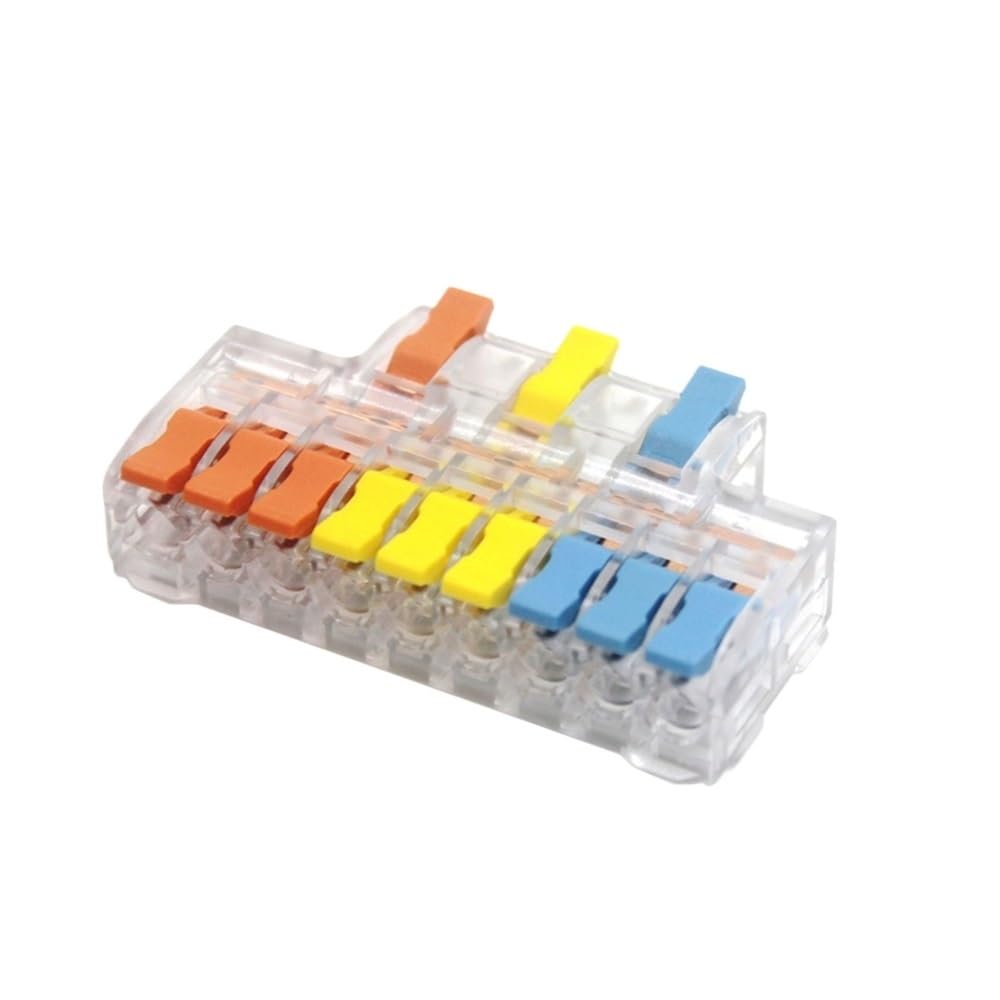 Terminale di connessione rapida 50 pezzi terminali di illuminazione elettrici a pressione, connettore giunzione universale compatto for cavi, rapido for(3 * 9)