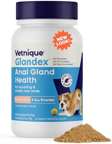 Vetnique Glandex Dog Fiber Supplement Powder for Anal Glands with...