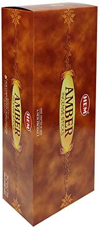 TRUMIRI Amber Incense Sticks & Holder Bundle: 6 Sets of 20 Sticks Each, 120 Total Pieces