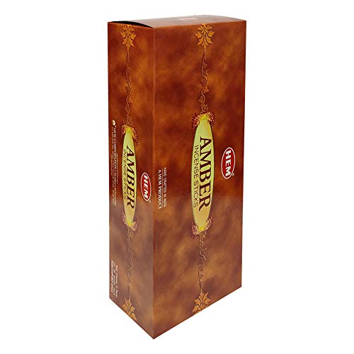 TRUMIRI Amber Incense Sticks & Holder Bundle: 6 Sets of 20 Sticks Each, 120 Total Pieces