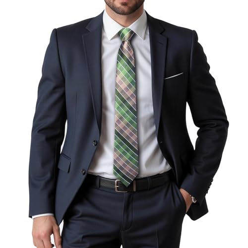 Image of Dubulle Mens Paisley Floral Silk Tie for Men Striped Necktie and Pocket Square Cufflinks Set Wedding Business