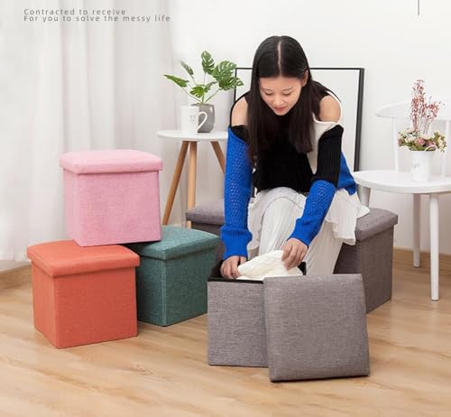 Coffre à jouets carré et pouf pliable pour libérer l'espace au sol