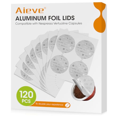 Aieve 120 Pcs Aluminum Foil Seal Lids for Reusable...
