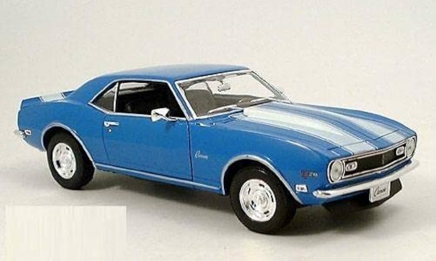 1968 CHEVY CAMARO 限定版 ミニカー 1:18 1968 Chevrolet Camaro Z/28 Coupe Blue Metallic with White