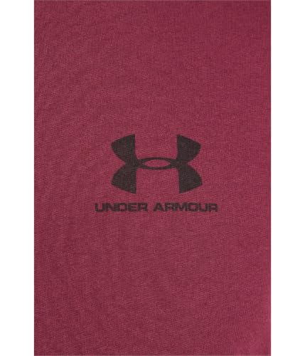 Image of Under Armour Mens, Sportstyle Left Chest Short Sleeve, Vintage Maroon /Black, Large