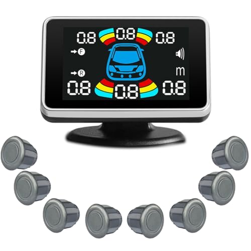 Capteur de stationnement Parktronic 8 radars auto de recul avec kit buzzer et détection arrière