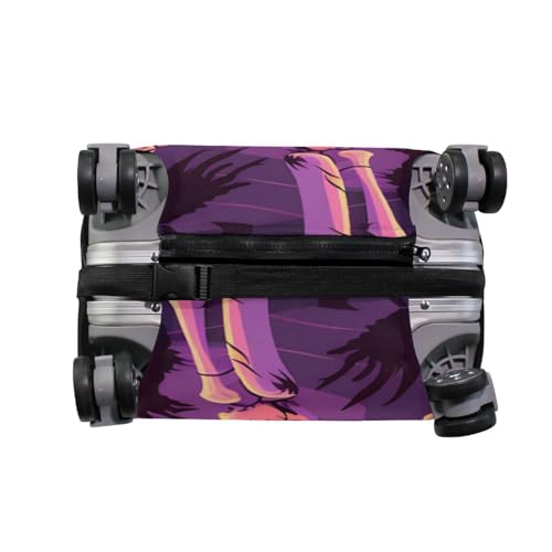 senya Travel Luggage Cover Suitcase Protector Halloween Purple Scary Hand Bones Washable Baggage Covers Fits 29-32 Inch Luggage4