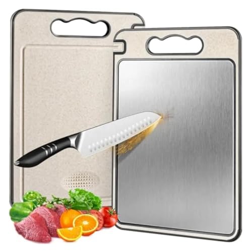 Planche a decouper inox en titane durable et facile a nettoyer - 2