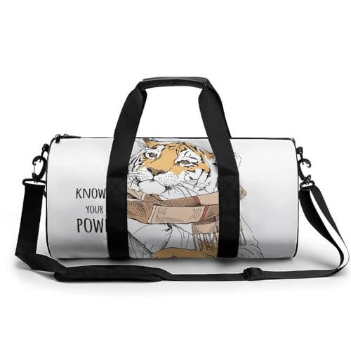 Sac de sport gym et voyage week-end duffel bag 45x23x23cm avec écharpe