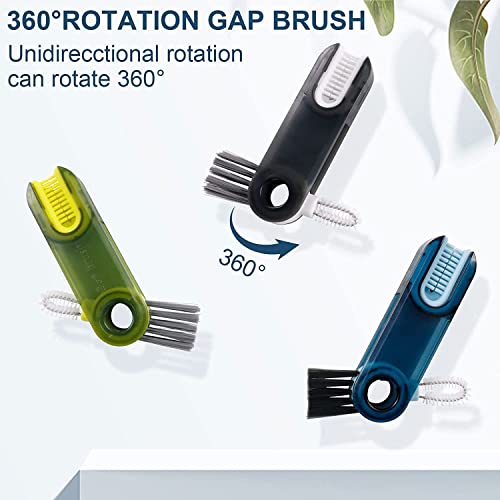 Image of VONT 3 in 1 Bottle Lid Gap Cleaning Brush, Tiny Bottle Cup Lid Straw Cleaner Tools Multi-Functional Crevice Cleaning Brush - Pack of 1