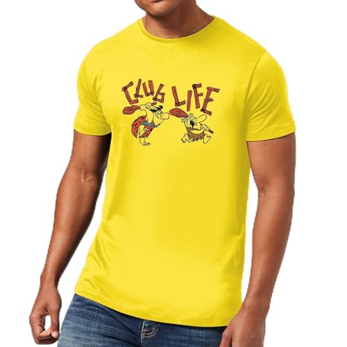 Image of The Flintstones Club Life Men's T-Shirt - Yellow L