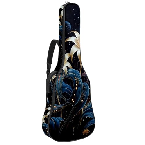 Sac pour guitare avec couche de protection et plusieurs poches de rangement