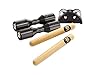 Meinl Percussion Perc Pack Set - Featuring Luis Conte Live Shaker, foot tambourine, and 1 pair of claves - Black, Natural (PP-1) #1