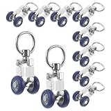 MAGICLULU Edelstahl Schiebetürrollen 10 Stück mit Metall Umlenkrollen für Gardinenschienen und Wohnmobil Vorhangschiene Geräuscharmes Gleiten