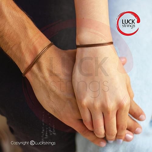 Luck Strings Wax Nylon Adjustable Cord Bracelet For Men Or Women - Leather Imitation String Unisex Adult Waterproof Surfer Jewelry Boy Girl Friendship Gift (Brown, One Size) #TOP6