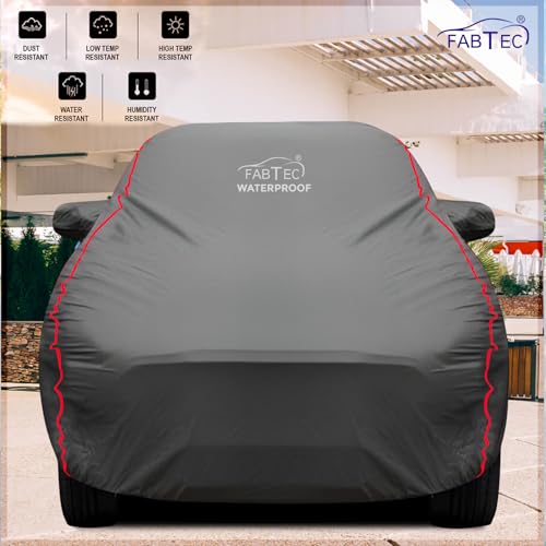 FABTEC Waterproof Car Cover for Maruti Ciaz, Grey - Image 4