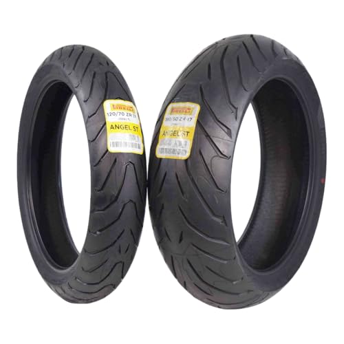 Pirelli Angel ST Motorcycle Tire Set - High Performance, Durable, and Reliable Front (120/70ZR-17 58W) and Rear (190/50ZR17 73W) Tires