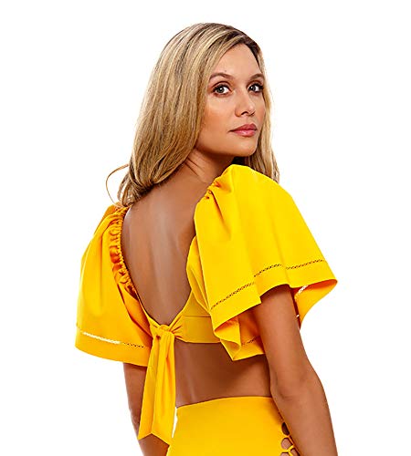 AGUA BENDITA Top Bretta amarelo Jambo, Amarelo, XL