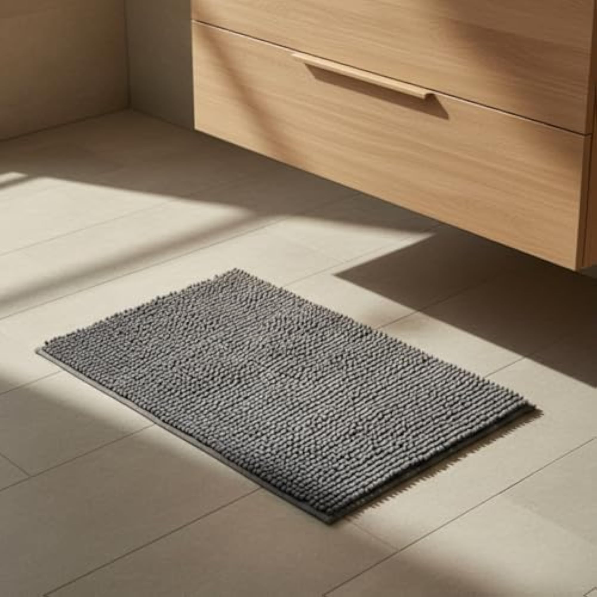 Aura Bath Mat - Grey, Soft Durable Material