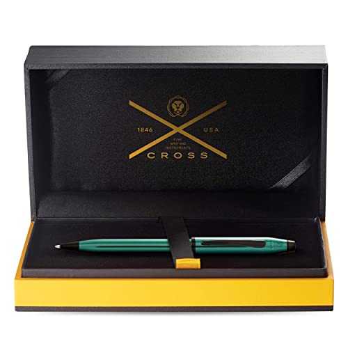 Image of Cross Century II Translucent Green Lacquer Refillable Ballpoint Pen - Medium Point, Black Ink, Presented in a Luxury Gift Box