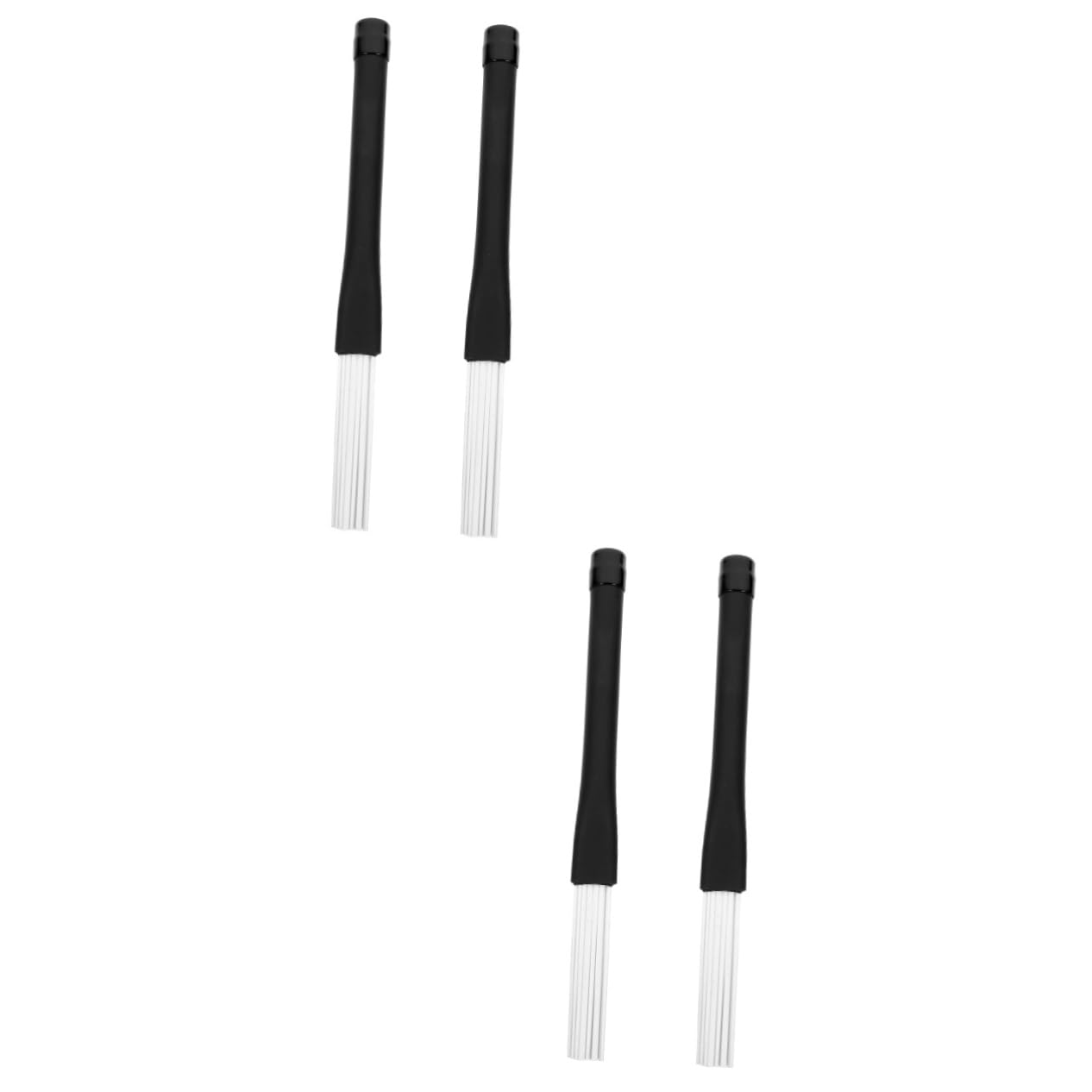 VICASKY 2 Pairs Telescoping Wire Brushes for Drum Nylon Drum Brush with Plastic Handle