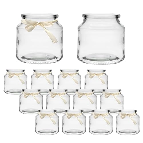 12er Set Teelichtgläser Aus Glas - Klare Kerzenhalter Für Romantische Stimmung