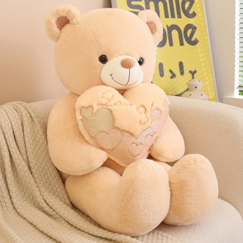 Image of Storescent 4.5ft Teddy Bear Soft Toy | Premium Imported Fabric with Embroidery - Stuffed Plush Toy for Boys & Girls for Kids & Loved Ones -Beige