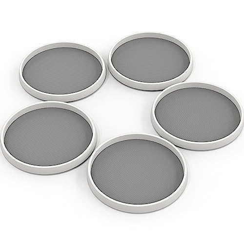 Simple Houseware 12-Inch Lazy Susan Spice Organizer Rotating Tray, 5-Pack