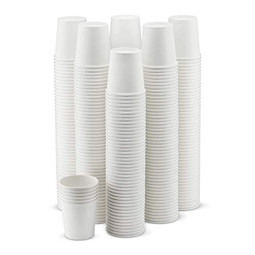 Coffee Cups, Paper Cups, Small Disposable Cooler Cup, Hot Cups and Water Cups, Paper Cups 8 oz, White Coffee Cups, 300 pack Disposable Cups, Small cups, Biodegradable Cups for cold and hot drink