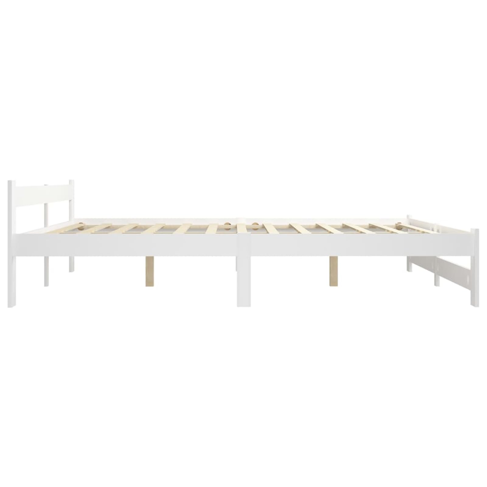 ATOMSTACK MAKER Letto in legno di pino massiccio, 200 x 200 cm, colore bianco, con spazio inferiore di 22 cm, struttura robusta e stile classico, per camera da letto