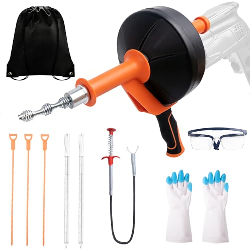 Spirale de nettoyage de canalisation 10m pour perceuse avec kit - 2