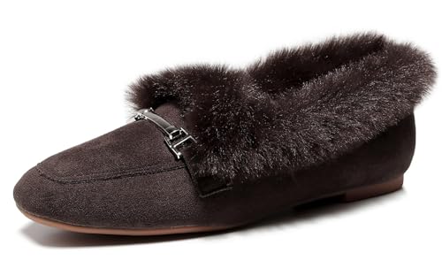 Image of VenusCelia Women's Cozy Furry Flat Shoe