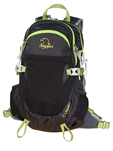 BENISPORT Mochila técnica Negra Iberia Mochilas de Tracking  Senderismo  Acampada  barranquismo