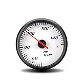 Voltmeter: 8 ~ 18V U/D LCZCZL 60mm Tachometer-Boost-Voltmeter-Luft-Kraftstoff-Verhältnis Spur Vakuum Wassertemperatur Öltemp Wagen Spur for 12V Auto (Color : Oil Temp Gauge, Size : Kostenlos)