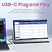 kksmart Portable Monitor 15.6 inch 1080P FHD 86% sRGB 60Hz, Travel Monitor for Laptop MacBook Surface PC Xbox PS5, HDMI USB-C VESA Compatible Built-in Speaker