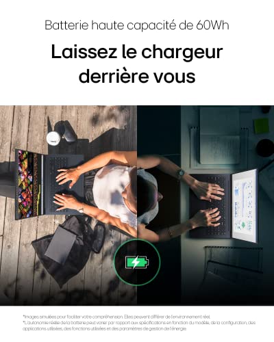 LG Gram Superslim 15Z90RT G.AA78F PC Portable 15" écran OLED FHD Plateforme Intel Evo i7 RAM SSD NVMe Intel Iris XE Thunderbolt 4 Windows 11 Home Clavier AZERTY - vue 8