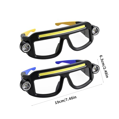 Linterna frontal recargable dual de 90g con brillo ajustable para exterior 6