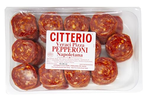 Citterio Veraci Pizza Napoletana Pepperoni, Sliced, Ready-to-Eat, 8-Pack of 3.52 lb Each