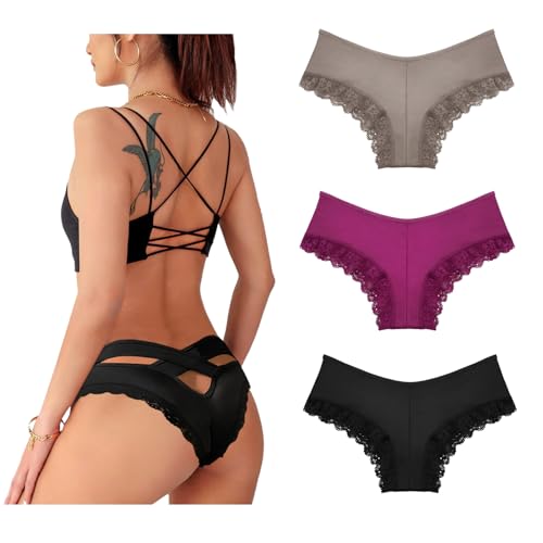 Zilams Bragas Brasileñas Mujer Encaje Tangas Sexy Mujer Lenceria Elástica Culotte Transparente Braguitas Cintura Baja Ropa Interior Femenina Slip Hipster