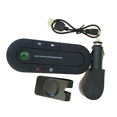 Bluetooth Visor Clip Car Speaker Handsfree Car Kit Hands-free Bluetooth Speakerphone Sun Visor MP3 Player Car Combo Accessories (Black)