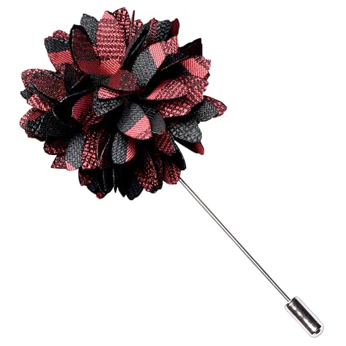 Image of GUSLESON 3.15 inch(8cm) Mens Stripe Tie and Lapel Pin Necktie Hankerchief Cufflinks Set for Men