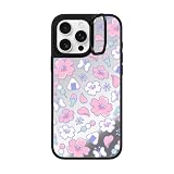 CASETiFY ミラー リングスタンド MagSafe対応 iPhone 16 Pro Max ケース [キックスタンド / 1.5mからの落下試験をクリア (MIL規格1倍相当) / ワイヤレス充電およびMagsafe対応] - Anime Sakura - シルバー (シルバーバンパー）
