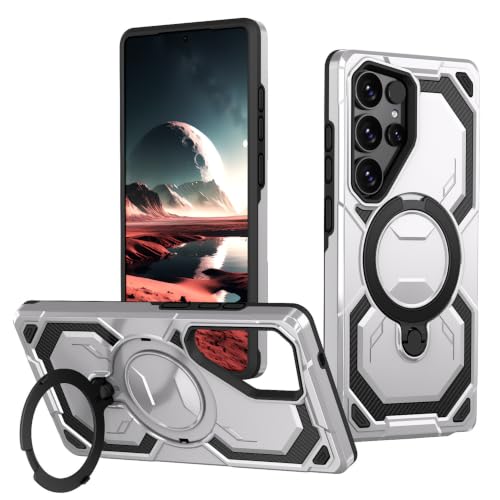 for galaxy A14 4G/5G �p �P�[�X magsafe�Ή� 360°��]�X�^���h �c�����Ή� TPU+PC�f�� �ϏՌ� �M�����N�V�[A14 4G/5G �J�o�[ �}�O�Z�[�t�Ή� �����O �X�^���h�@�\ �}�O�l�b�g���� ������ �S�ʕی� �Ռ��z�� 