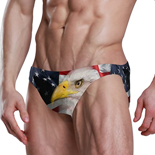 Men Sexy Bikini Bald Eagle American Flag 4Th Of July Swimsuit Swimwear Swim Briefs Xl 20410283 #TOP4