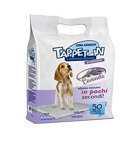 DIGMA Tappet in - Tappetini igienici Super Assorbenti con Adesivo - Misura 60x60 cm - Pacco da 50 Pz e Profumati alla Lavanda
